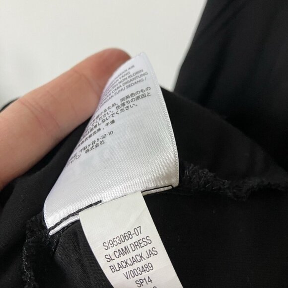 Old Navy Cami Mini Dress Womens L Black Shirred Neutral Swing Rayon - Picture 9 of 10